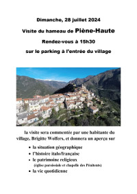 Visite commentée du hameau de Piène Haute